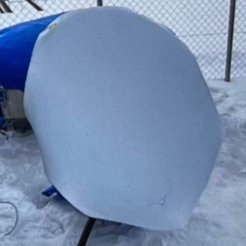 衛星アンテナ着雪対策